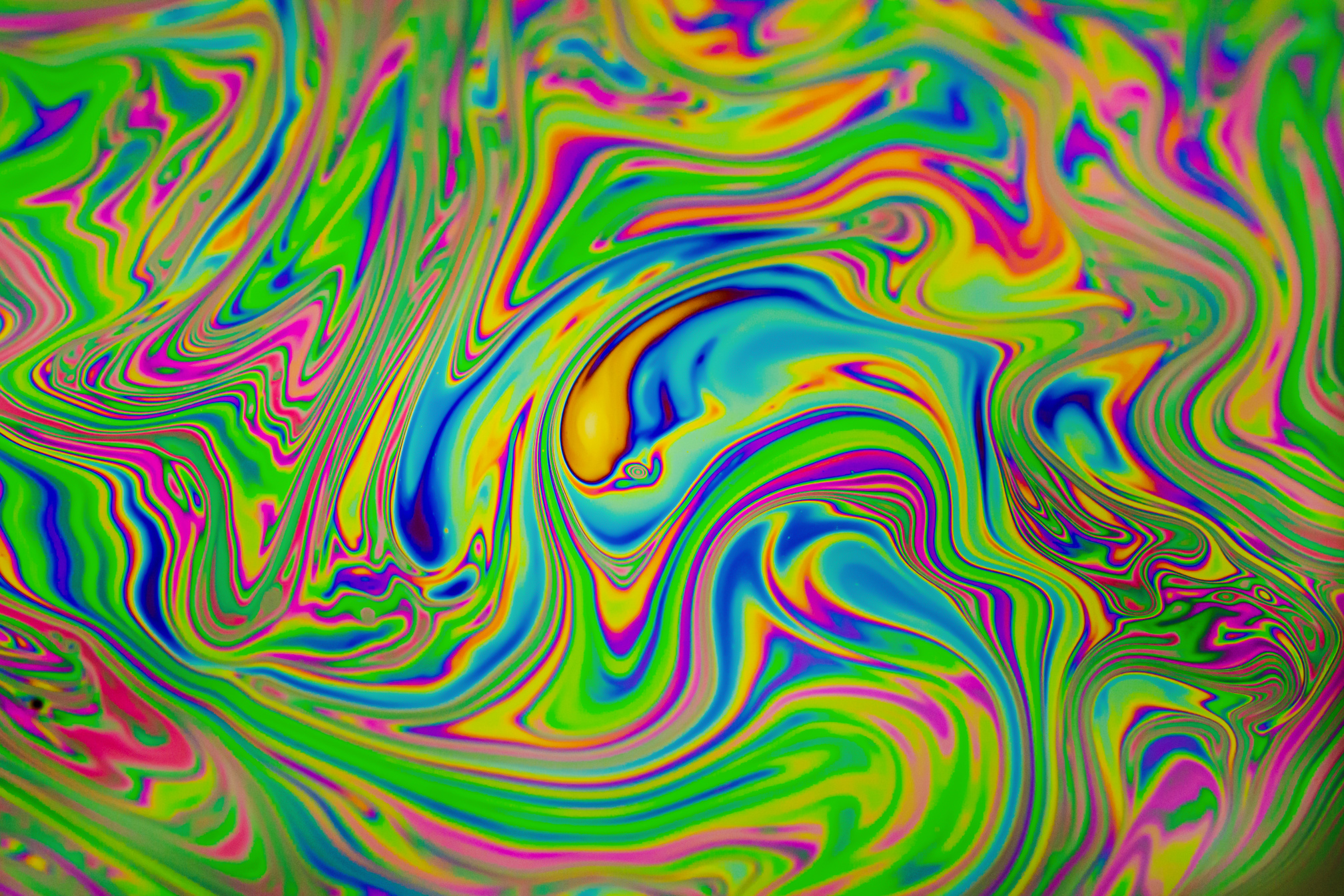 Psychedelic Soap Bubble Colorful Background.